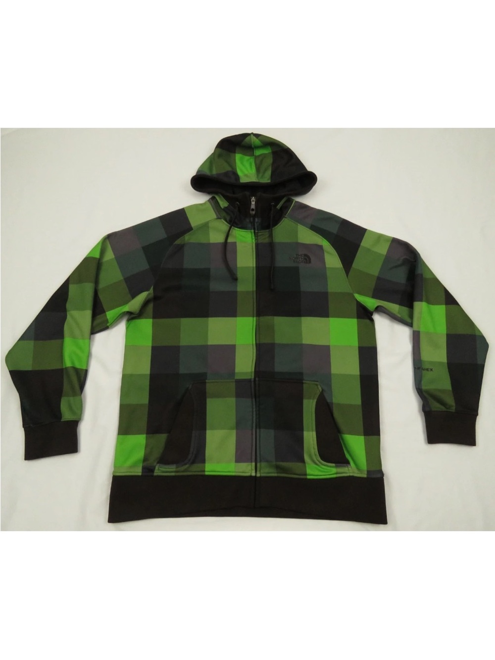The North Face Apex Cryptic Plaid Dunmoran Hooded Full Zip Jacket L